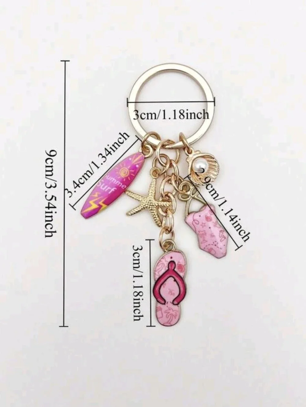 Beach Theme Bag Charm/ Keychain NEW